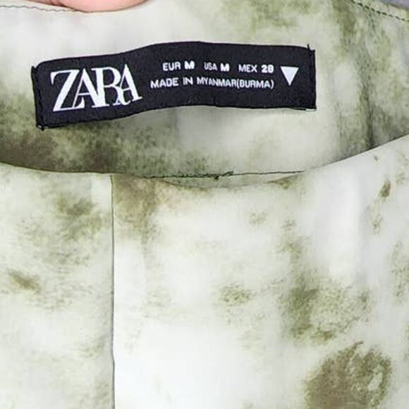 Zara Tie Dye Flared Leggings Pants Side Zip - Picture 8 of 11